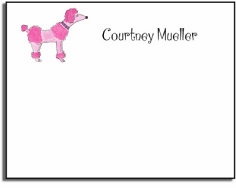 Personalized Kids Notes - Pink Poodle