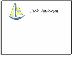 Personalized Kids Notes - Sailboat