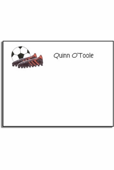 personalized kids notes  soccer stud