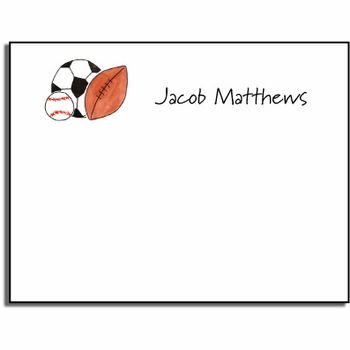 personalized kids notes  sports fan