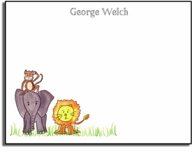 Personalized Kids Notes - Zoo Friends
