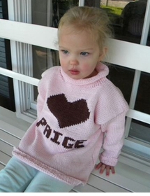 Personalized Knit Heart Sweater