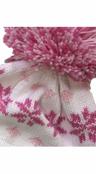 Personalized Knit Snowflake Ear Flap Hat