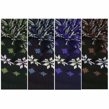 Personalized Knit Snowflake Ear Flap Hat