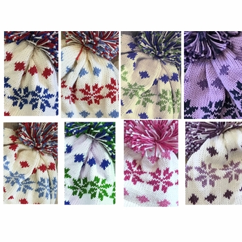 Personalized Knit Snowflake Ear Flap Hat