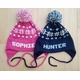 Personalized Knit Snowflake Ear Flap Hat