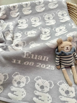 personalized koala baby blanket