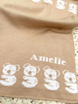 personalized koala baby blanket