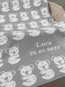 personalized koala baby blanket