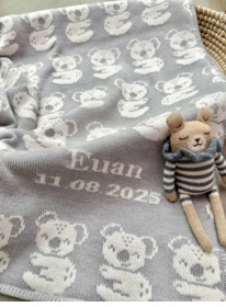 Personalized Koala Baby Blanket