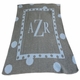 Personalized Large Polka Dot Baby Blanket with Initial or Name