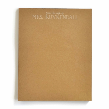 Personalized Letter Kraft Note Pad