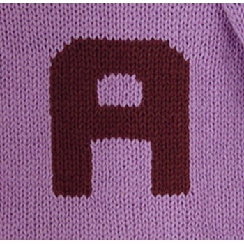 personalized letter sweater and hat set