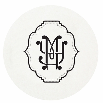 Personalized Letterpressed Coasters M136 by Haute Papier