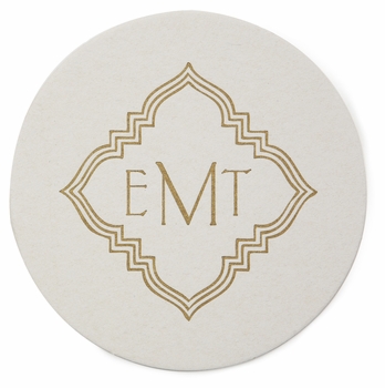 personalized letterpressed coasters m19 by haute papier