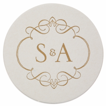 personalized letterpressed coasters m44 by haute papier