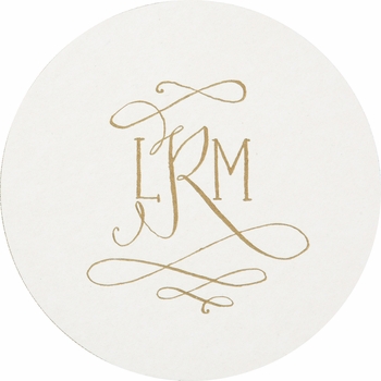 Personalized Letterpressed Coasters M61 By Haute Papier
