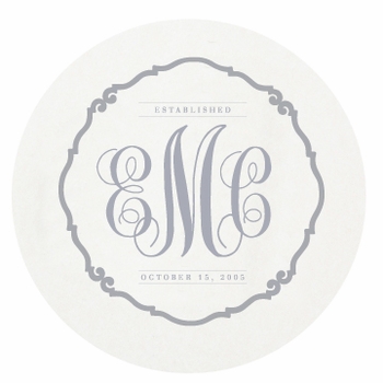 Personalized Letterpressed Coasters Traditional Custom by Haute Papier