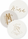 personalized letterpressed coasters wedded bliss by haute papier