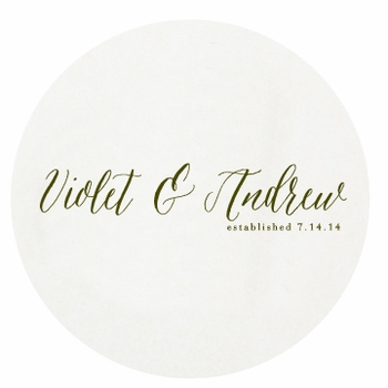 Personalized Letterpressed Coasters Wedded Bliss by Haute Papier