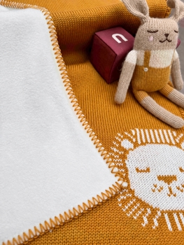 personalized lion baby blanket