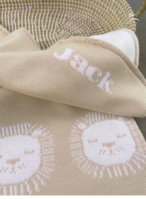 Personalized Lion Baby Blanket