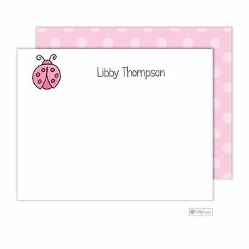 Personalized - Little Ladybug Flat Notes
