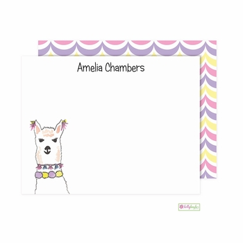 Personalized - Llama Love Flat Notes