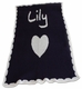 Personalized Love Heart Baby Blanket and Scalloped Edge