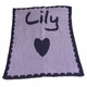 Personalized Love Heart Baby Blanket and Scalloped Edge