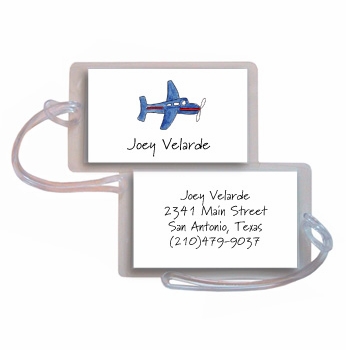 Personalized Luggage Tags - Airplane Tag