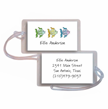 Personalized Luggage Tags - All the Fish in the Sea