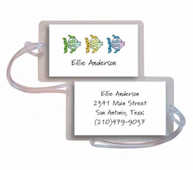 Personalized Luggage Tags - All the Fish in the Sea