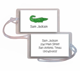 Personalized Luggage Tags - Green Gator Tag