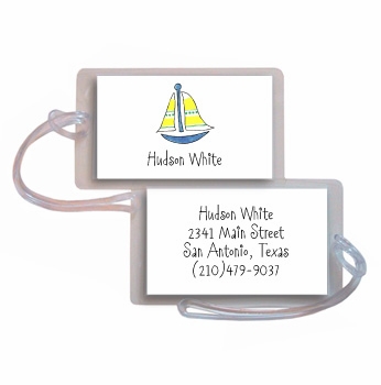 Personalized Luggage Tags - Sailboat Tag
