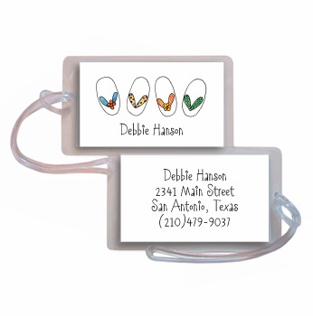 Personalized Luggage Tags - Summer Flip Flops