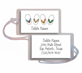 Personalized Luggage Tags - Summer Flip Flops
