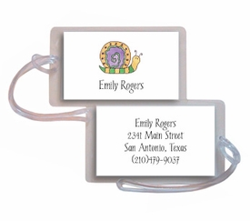 Personalized Luggage Tags - Swirly Snail Tag