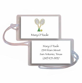 Personalized Luggage Tags - Tennis Pro