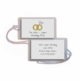 Personalized Luggage Tags - Wedding Rings