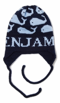 Personalized Many Whales Hat with Earflaps