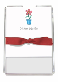 personalized memo sets - blooming red