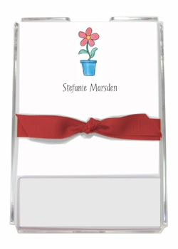 Personalized Memo Sets - Blooming Red