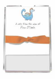 personalized memo sets - blue dinosaur