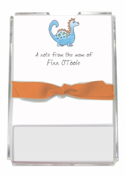 Personalized Memo Sets - Blue Dinosaur