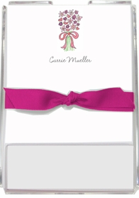 personalized memo sets - bouquet in pink