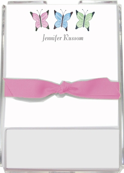 personalized memo sets  butterfly garden