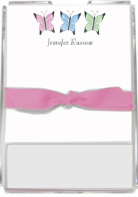 personalized memo sets - butterfly garden
