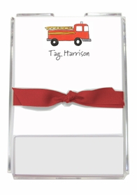 personalized memo sets - firetruck