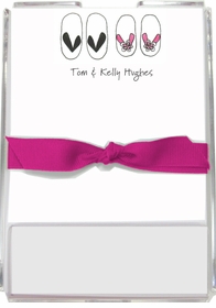 personalized memo sets - flip flops